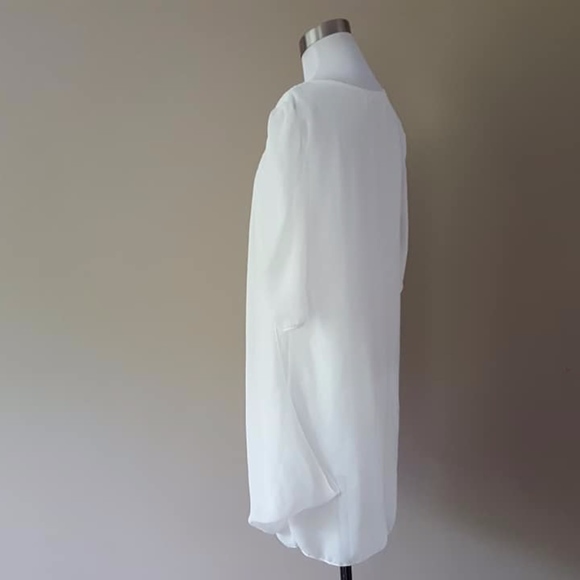 Sheer White Chiffon Top Dress Small - Picture 6 of 8